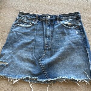 A&F natural rise jean skirt NWOT